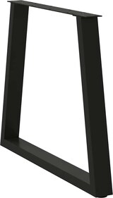 thumbnail of vidaXL Esstisch Beine V-Form 2 Stück Schwarz 70x(72-73,3) cm Stahl