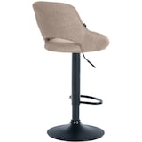 thumbnail of Set de 2 Taburetes de bar Milet en tela Gris topo/Metal negro mate