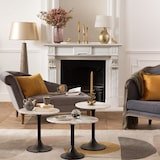 thumbnail of Bout de canapé Marbre blanc 55 cm -  Rond Marbre Amadeus 55.00x55.00 cm