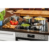 thumbnail of Kopf Topfset Merkur aus Edelstahl - Induktionstöpfe mit Schüttrand, Literskala und Glasdeckel – 6-teilig