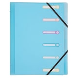 thumbnail of Exacompta 56170E 10x Fächermappe für A4 aus Polypropylen mit Gummizug, 3 Klappen und 6 Fächern, Chromaline Pastell - Farben sortiert