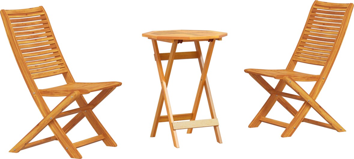 vidaXL Faltbares Bistroset 3 pcs 60 x 60 x 75 cm