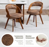thumbnail of Merax Esszimmerstuhl 2er Set, 360° drehbar, Buchenholz & Kaffeefarbenes Kissen