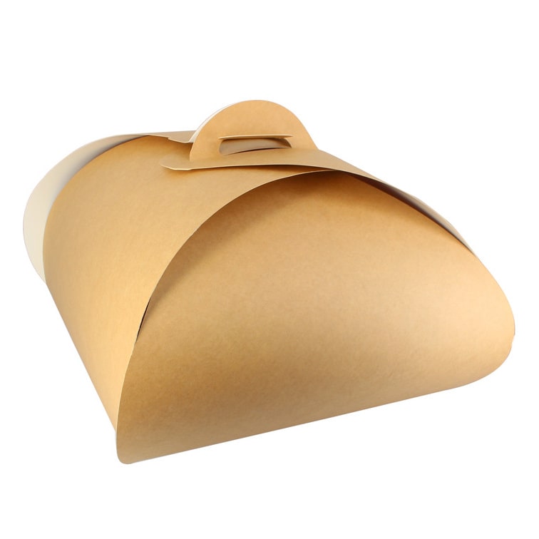 MONOUSO - Scatola di Carta Kraft per Torte 26x26x14cm (25 Pezzi)