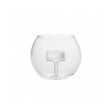 thumbnail of Kaarsenhouder Ø 12 cm H 10,5 inch, glazen theelichthouder met ampul voor minikaarsen