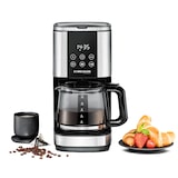 thumbnail of ROMMELSBACHER Filterkaffeemaschine FKM 1000, 1,5 Liter Wassertank, Glaskanne, Startzeitvorwahl, Warmaltefunktion, Filterträger 1x4, Dauerfilter