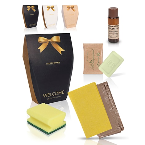 BIO Amenities- Küchenreinigungsset für Touristenunterkünfte, Campingplätze, B & B - 40 Stück