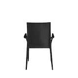 thumbnail of Poltrona Rattan Bistrot  antracite , prodotta con materiale riciclato Greenpol,  impilabile. Marchio Grandsoleil.  57x53x87