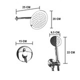 thumbnail of Kit Doccia Soffione Con Braccio E Miscelatore Incasso Con Deviatore Doccetta E Presa Acqua