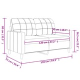 thumbnail of vidaXL 2-Sitzer-Sofa Creme 120 cm Kunstleder