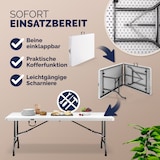 thumbnail of Casaria Gartentisch Campingtisch klappbar 220cm Weiß