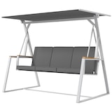 thumbnail of Outsunny Panchina da Giardino con Tettuccio Inclinabile Grigio Scuro