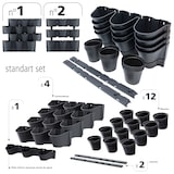 thumbnail of Prosperplast - Fioriera verticale Cascade Wall in plastica color antracite 67x17,7x57 cm