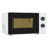 thumbnail of Exquisit Mikrowelle 20L, 700 Watt, 24,5cm Drehteller, 5 Leistungsstufen, Timer, Auftaufunktion, 2 Drehregler, MW950-070 weiss