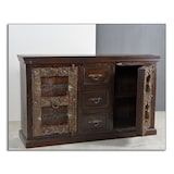 thumbnail of SIT Möbel Dressoir | 2 deuren, 3 laden | gerecycleerd oud hout | bruin | B 150 x D 45 x H 90 cm | 05103-30 | Serie ALMIRAH