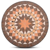 thumbnail of Mosaiktisch 60 cm Ø, mediterraner Garten- & Terrassentisch, 71 cm hoch, Braun-Orange-Beige, Raburg Mayla