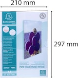 thumbnail of Exacompta 84858HD 10x Exacryl, Plakatträger zum Anschrauben und Ankleben, 1 Fach, A4 Hochformat - Kristall