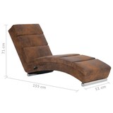 thumbnail of vidaXL Massage Chaiselongue Braun Wildleder-Optik