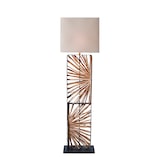 thumbnail of SalesFever lámpara de pie | marco madera flotante / pantalla lino | An 40 x Pr 20 x Al 165 cm | natural - beige