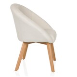 thumbnail of Besucherstuhl / Dining Stuhl SCANDI TED Stoff weiß hjh LIVING