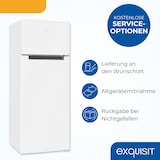 thumbnail of Exquisit Kühl-Gefrierkombination, Kühlschrank mit Gefrierfach, 206 Liter, 4-Sterne-Gefrierfach, 55 cm Breit, Freistehend, KGC5270-45-040E weiss