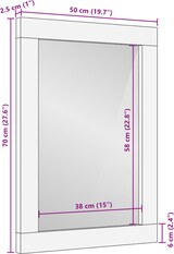 thumbnail of vidaXL Badspiegel 50x70x2,5 cm Massivholz Mango und Glas