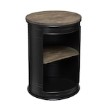 thumbnail of Table à café en Acier Noir et Bois de Peuplier