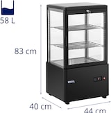 thumbnail of Royal Catering Kühlvitrine - 58 L -  - 3 Ebenen - schwarz - abschließbar