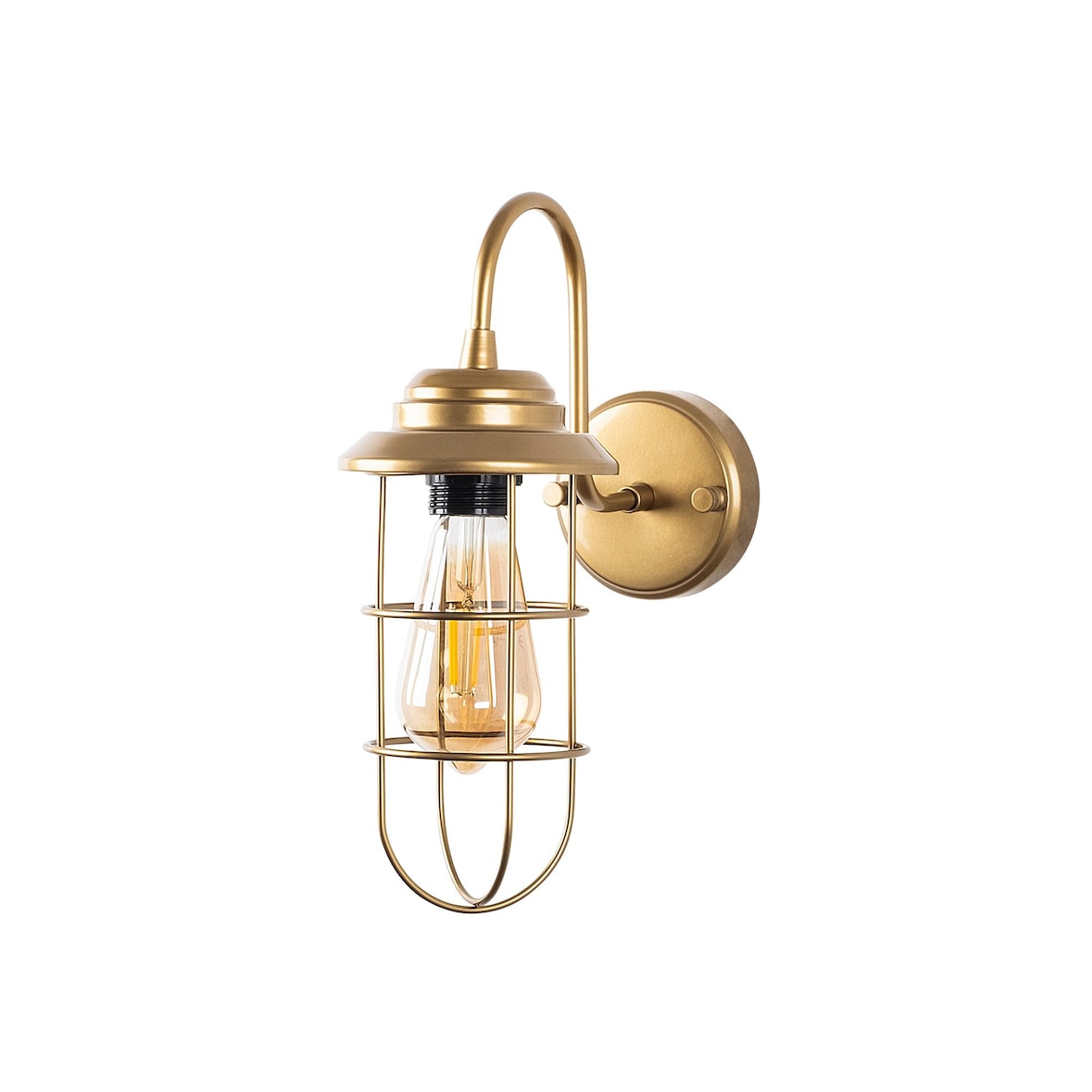 Wandleuchte in Goldfarbe 12x25x32cm WellHome Baikal