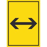 thumbnail of Richtungspfeil rechts links Schild hochkant schwarz gelb Pfeil A3 (297x420mm)