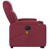 thumbnail of vidaXL Elektrischer Massagesessel mit Aufstehhilfe Weinrot Stoff