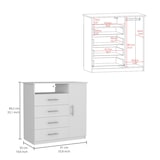 thumbnail of Cômoda Peru com quatro gavetas em melamina com trilhos metálicos