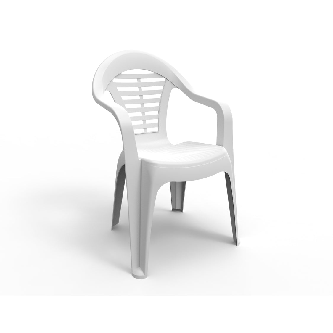 SHAF - Pack de 24 Sillas Menorca - Apilables, Ergonómicas y Resistentes a rayos UV - Fabricadas en España con Plástico Reciclado - Color Blanco