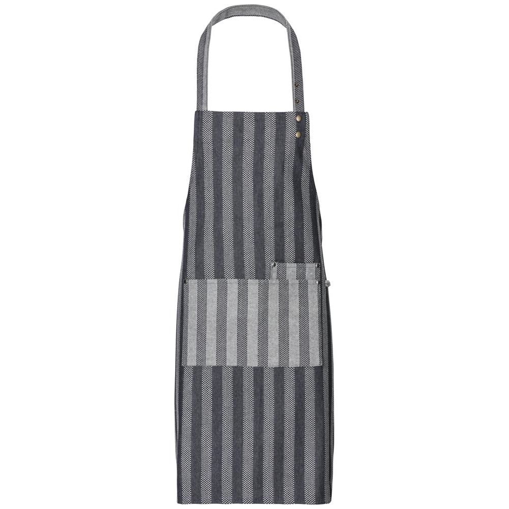 Latzschürze denim stripe 70 x 80 cm Farbe navy