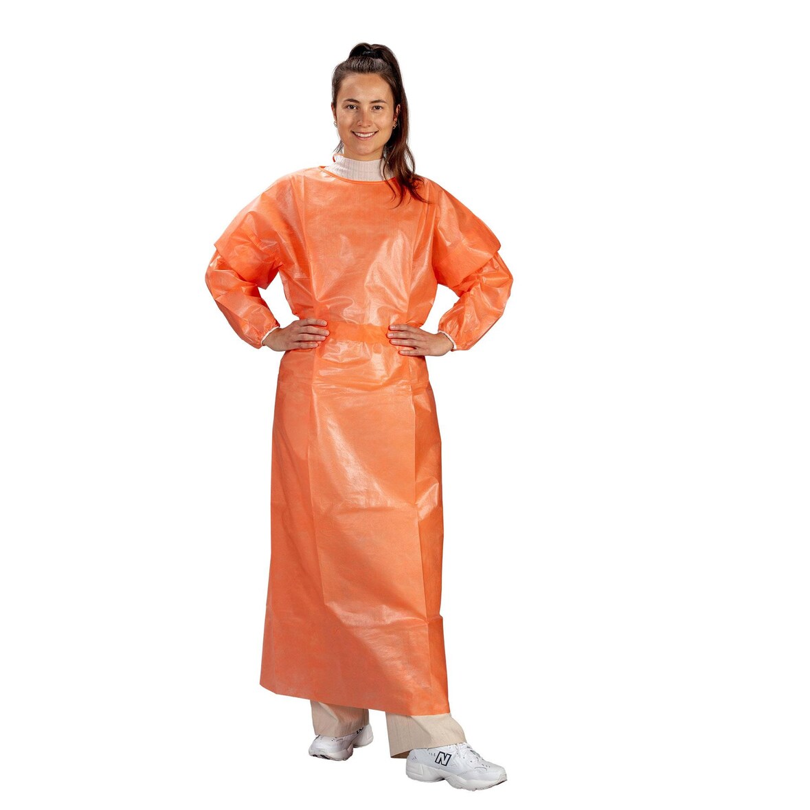 Medi-Inn CLASSIC Infektionsschutzkittel - orange - 139x139 cm - 100 Schutzkittel