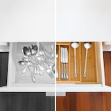 thumbnail of Relaxdays Besteckkasten Bambus, ausziehbarer Besteckeinsatz als Küchenorganizer, Schubladeneinsatz 5x29-48x34 cm, natur