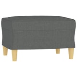 thumbnail of vidaXL 3-Sitzer-Sofa mit Hocker Dunkelgrau 180 cm Stoff