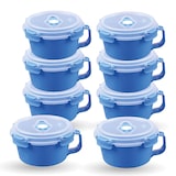 thumbnail of Frischhaltedosen für Lebensmittel ( 0,84 L ) - 8er Pack "Blau" - Vorratsdose luftdicht, Aufbewahrungsbox Meal Prep Box, Frühstücksschale, BPA Frei