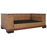 thumbnail of Helloshop26 - Canapé 2 places de salon salle de séjour maison intérieur avec coussins marron rotin naturel 02_0019492
