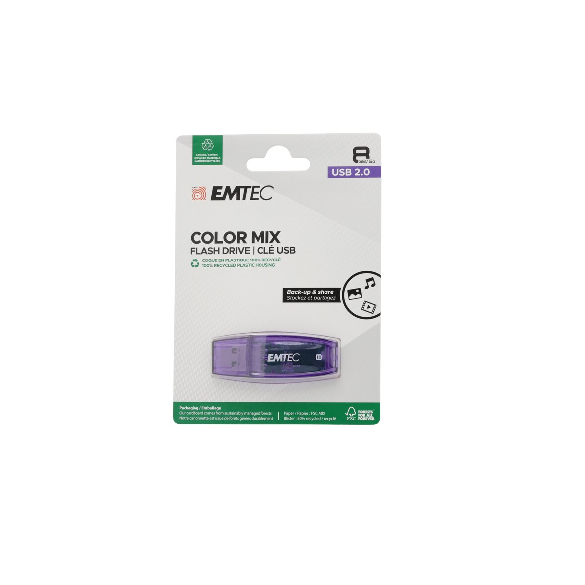 Emtec USB2.0 C410 8GB Purple