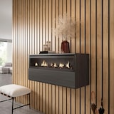 thumbnail of Elektrische haard LED , Decoratief, Geen Warmte, 102x35x45cm, 1 opening, 1 deur, Elektrische haard, Hangend, Moderne stijl, Zwart _ 81_4