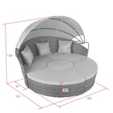 thumbnail of tectake divano prendisole in alluminio e rattan - marrone misto - 403424