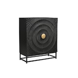 thumbnail of SIT Möbel ladekast | 4 deuren | massief zwart mango | goudkleurig metalen onderstel | B 75 x D 35 x H 90 cm