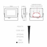 thumbnail of Proiettore LED da esterno Sky 20W IP65 4000K Corten - 2450lm, alluminio, fascio 110° Beneito Faure