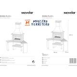 thumbnail of MF - Grillkamin Modell Roma mit 2 Seitentischen (Grau, Orange - 160 x 58 x 240 cm) REF: 3800/1 - Für Außenbereich