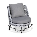 thumbnail of Set di mobili da giardino a 4 posti in alluminio grigio antracite - AGADIR