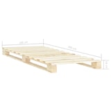 thumbnail of vidaXL Palettenbett Massivholz Kiefer 100×200 cm