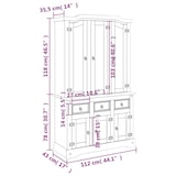 thumbnail of vidaXL Highboard Corona 112x43x196 cm Massivholz Mexikanische Kiefer