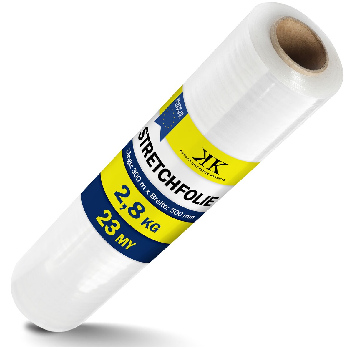 2 Rollen Stretchfolie 500mm x 300m 23 my WickelFolie