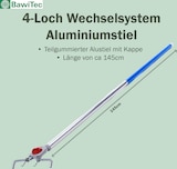thumbnail of Profi Besen Arenga-Besen 40cm Breit mit 4-Loch Wechselsystem und Aluminiumstiel Stiel 145cm Lang Kunststoff Borsten Mix Straßenbesen für draussen